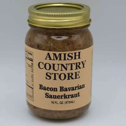 Bacon Bavarian Sauerkraut | Savory Country-Style Kraut | 16 oz