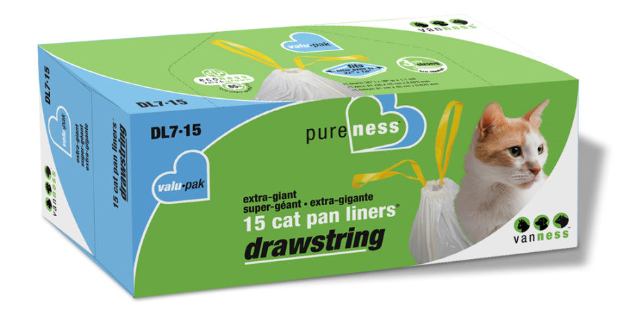 Van Ness Drawstring Cat Pan Liner Value-Pack Extra-Giant
