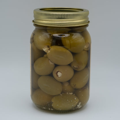 Old-Fashioned Bleu Cheese Stuffed Olives | Savory Queen Olives | 16 oz