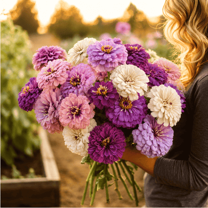 Blueberry Cheesecake Zinnia – 100 Seeds