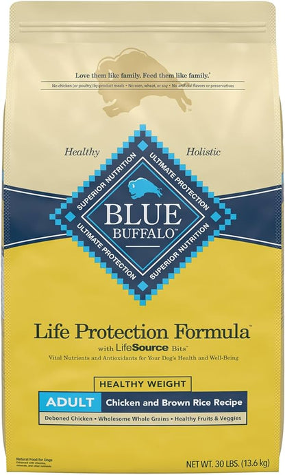 Blue Buffalo Adult Healthy Weight, Chicken & Brown Rice Dry Dog Food