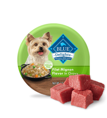 Blue Buffalo Delights Small Breed Adult Dog New York Strip Flavor in Hearty Gravy Wet Dog Food (3.5oz)