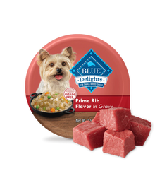 Blue Buffalo Delights Small Breed Adult Dog Prime Rib Flavor in Hearty Gravy Wet Dog Food (3.5oz)