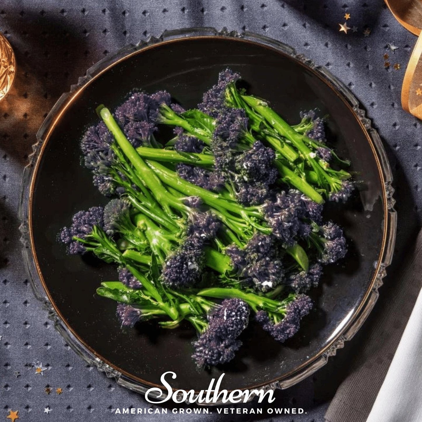 Purple Sprouting Broccoli Seeds | Heirloom, Deep Purple Florets, Overwintering, Brassica oleracea, 100 Seeds