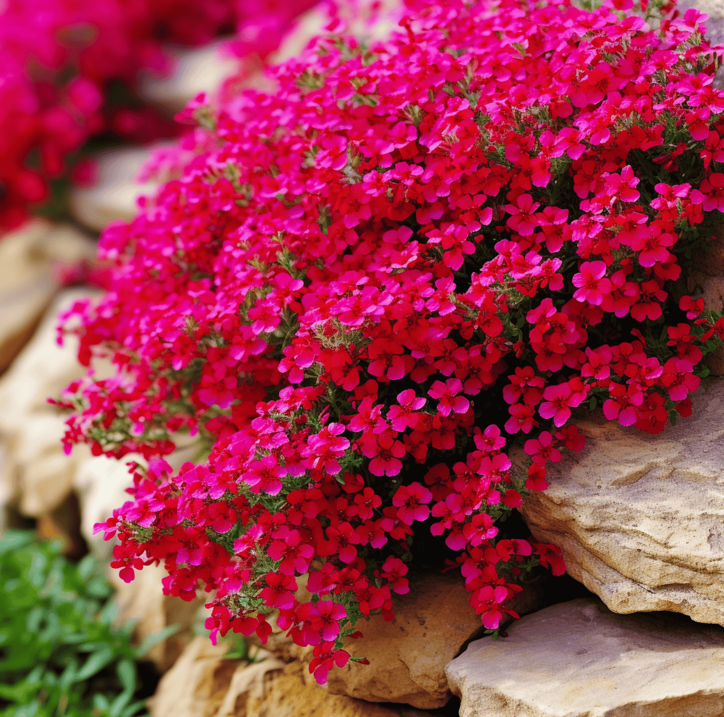 Cascade Red Rockcress Seeds – 50 Heirloom Aubrieta hybrida for Rock Gardens, Borders, and Ground Cover