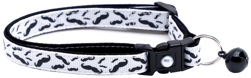 Mustache Breakaway Cat Collar