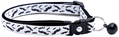 Mustache Breakaway Cat Collar