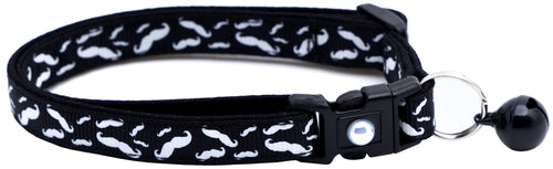 Mustache Breakaway Cat Collar