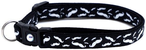 Mustache Breakaway Cat Collar