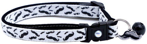 Mustache Breakaway Cat Collar