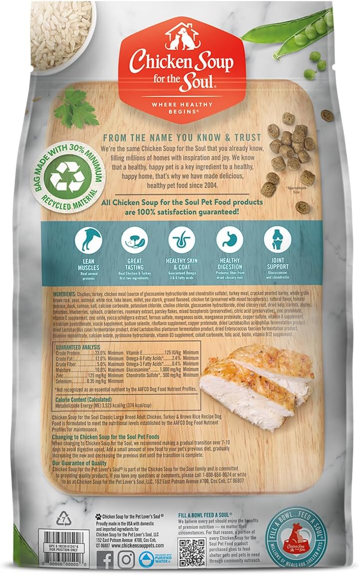 Chicken Soup Adult Chicken, Turkey and Brown Rice Large Breed Dog Food (28lb)