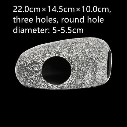 Cichlid Tin Aquarium Stone Decorations: Small, Medium, Large, And Extra-Large Sizes For Ponds, Shrimp Farms, And More