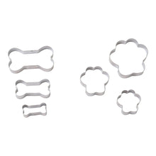 Country Living 6-Piece Stainless Steel Cookie Cutter Set (3 Paw-Shaped, 3 Bone-Shaped)