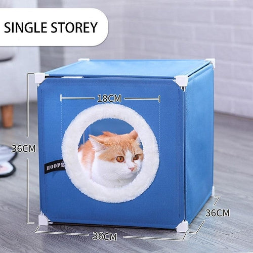 Cozy Kitty Retreat Double Story Enclosed Cat House