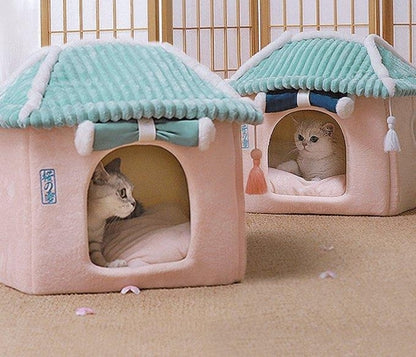 Cozy Retreat Cat House The Ultimate Enclosed Cat Villa