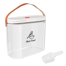 Brabtod Outdoor Bird Seed Storage Container 7Lbs Portable Bird Food Container With Handle Clear Bird Seed Bin With Food Scoop Ideal For Wild Bird Seedsunflower Seed Clear Plastic Bpa Free