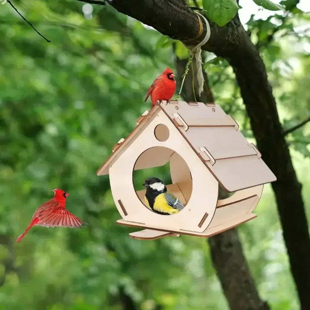 DecorBites™ Wooden Bird Feeders - DIY Outdoor Aviary