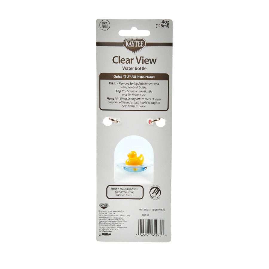 Kaytee Clear Water Bottle 4oz