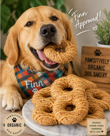 Organic Apple Peanut Butter Dog Donuts | Handmade Dog Treats