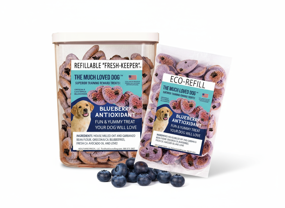 Much Loved Dog Training Treats Blueberry Antioxidant 6 Oz