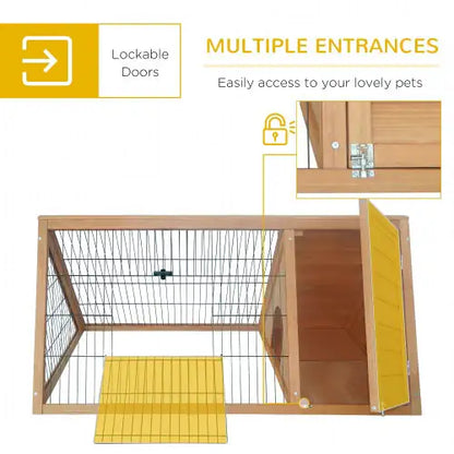 Wooden A Frame Outdoor Rabbit Cage Small Animal Cage