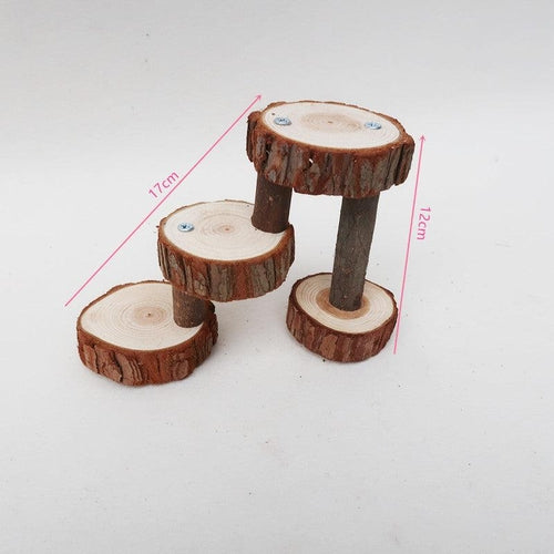 Solid Wood Spiral Staircase Hamster Toy 1