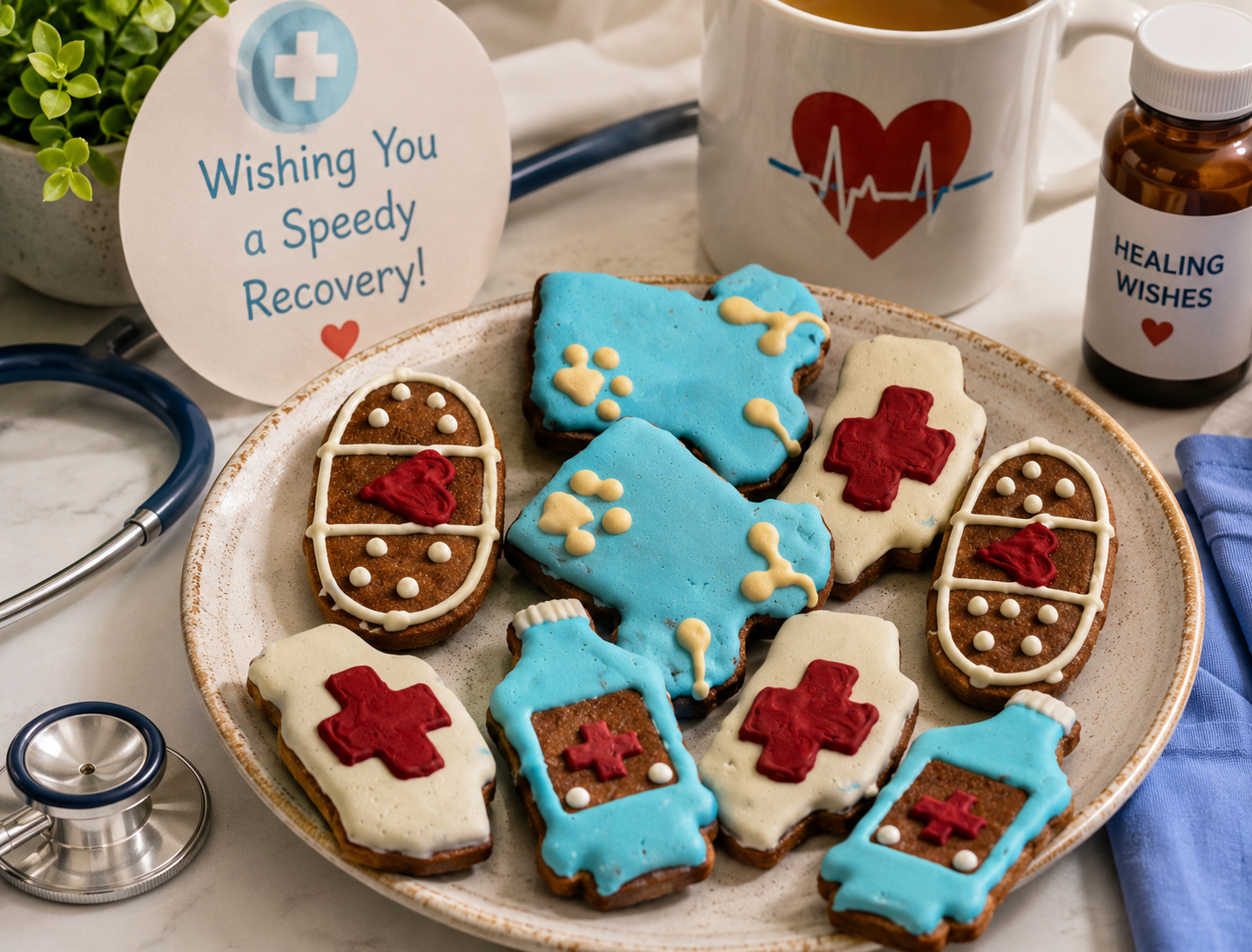 Get Well Soon Dog Cookies – Organic Handmade Dog Treats