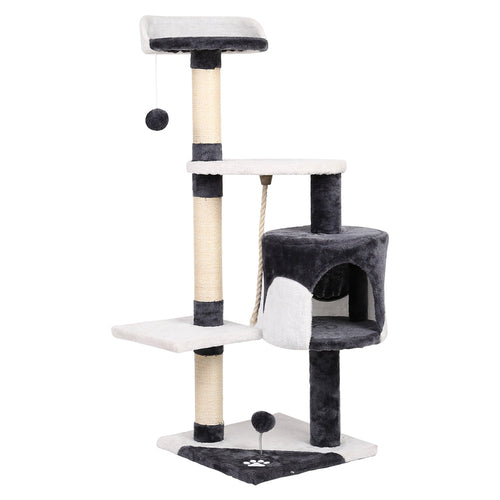 I Pet Cat Tree 112Cm Tower Scratching Post Scratcher Wood Condo House