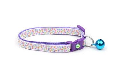Mini Rainbow Squiggles Cat Collar