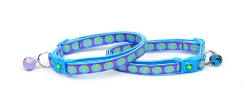 Earth on Purple Cat Collar