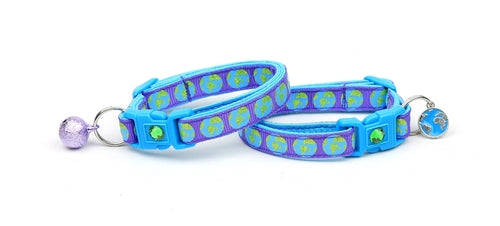 Earth on Purple Cat Collar