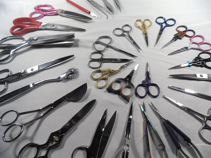 Master collection of sewing scissors and tools (30) from USA