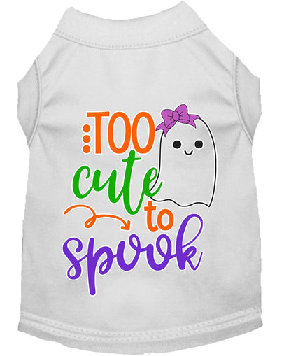 Halloween Pet Dog & Cat Shirt, "Too Cute To Spook - Girly Ghost"