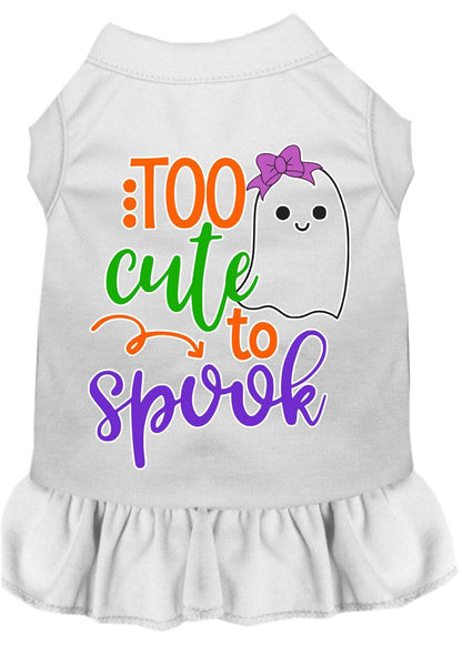 Halloween Pet Dog & Cat Dress, "Too Cute To Spook - Girly Ghost"