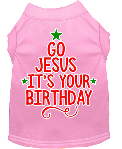 Christmas Pet Dog & Cat Shirt, "Go Jesus, It's Your Birthday"
