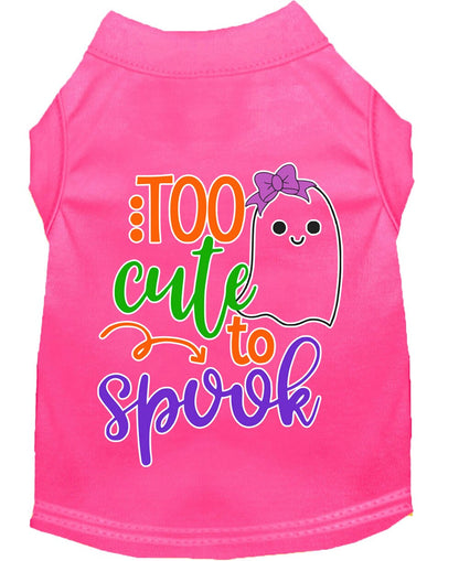 Halloween Pet Dog & Cat Shirt, "Too Cute To Spook - Girly Ghost"