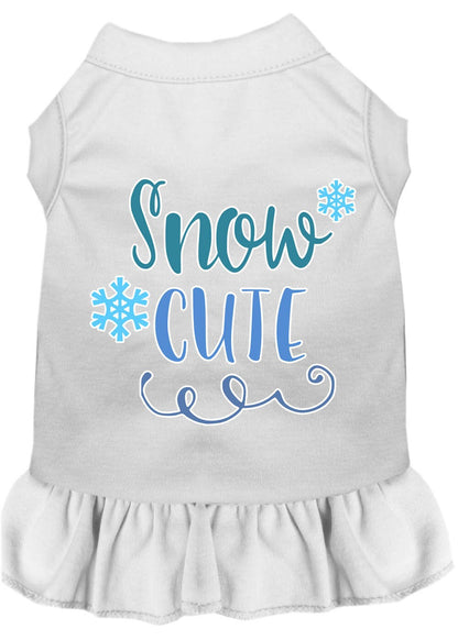 Pet Dress Screen Printed, "Snow Cute"