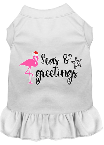 Christmas Pet Dress Screen Printed, "Seas and Greetings"