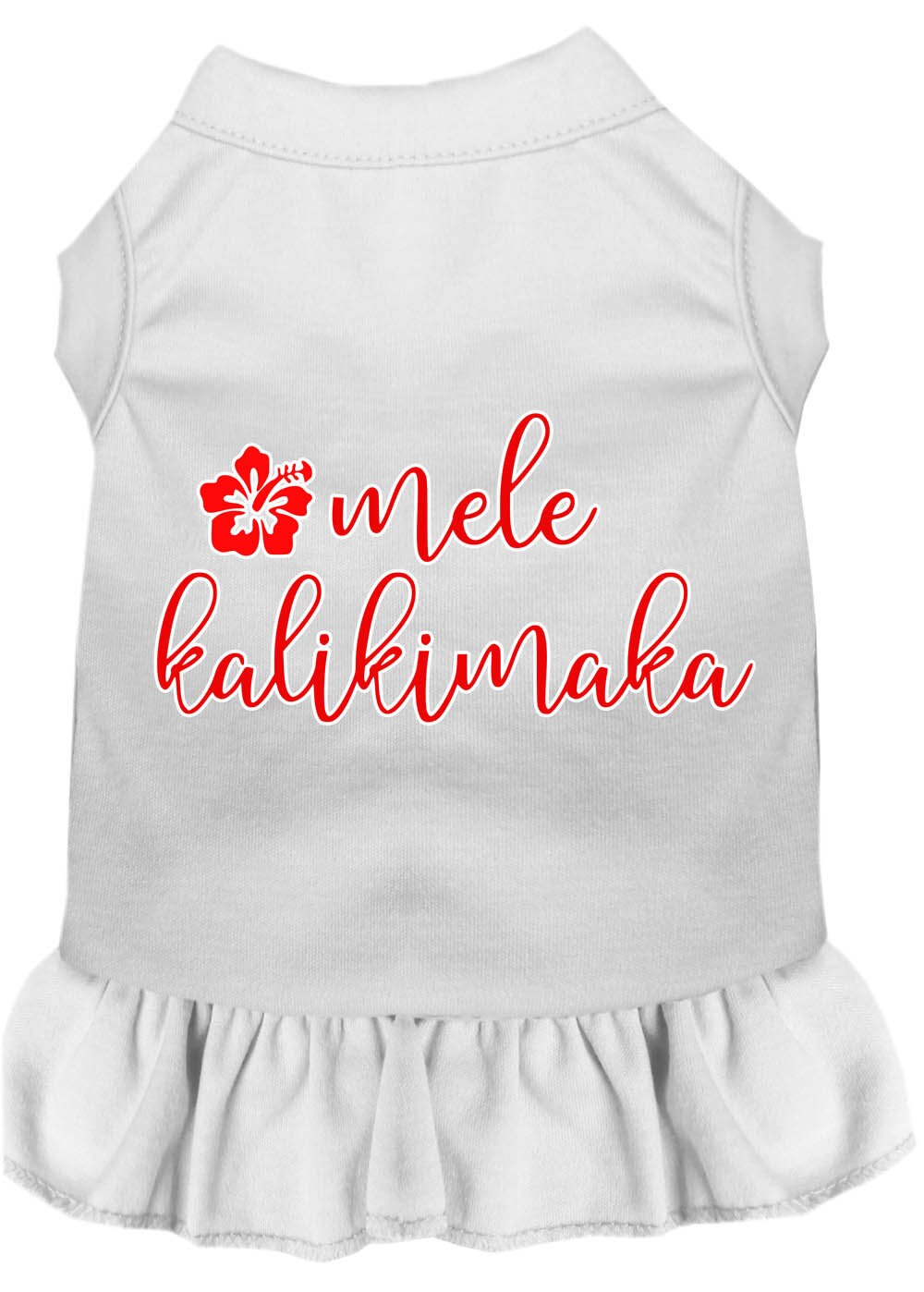 Christmas Pet Dress Screen Printed, "Mele Kalikimaka"