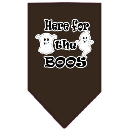Halloween Pet and Dog Bandana Screen Printed, "Here For The Boos"