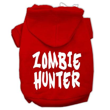 Halloween Pet Hoodie Screen Printed, "Zombie Hunter"