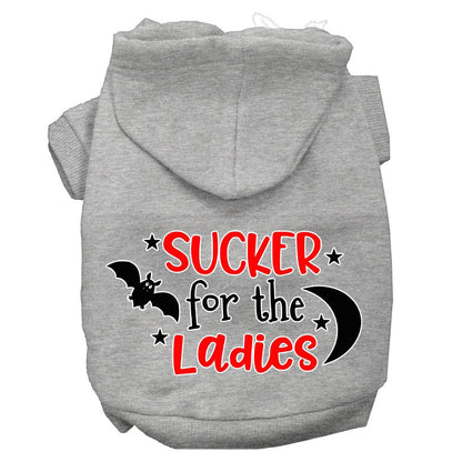 Halloween Pet Hoodie Screen Printed, "Sucker For The Ladies"