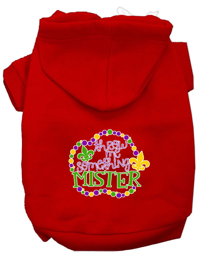 Pet Dog & Cat Hoodie Screen Printed, "Throw Me Something Mister"