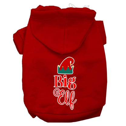 Christmas Pet Hoodie Screen Printed, "Big Elf"