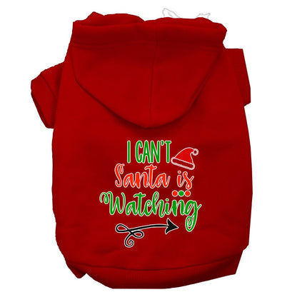 Christmas Pet Hoodie "I Can't, Santa Is Watching"