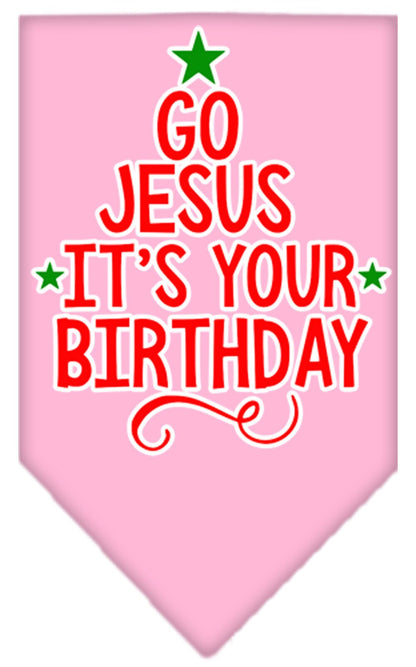 Christmas Pet and Dog Bandana, "Go Jesus, It's Your Birthday"