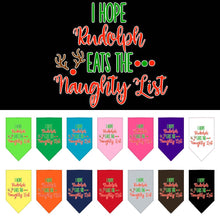 Christmas Pet Bandana "Hope Rudolph Eats The Naughty List"
