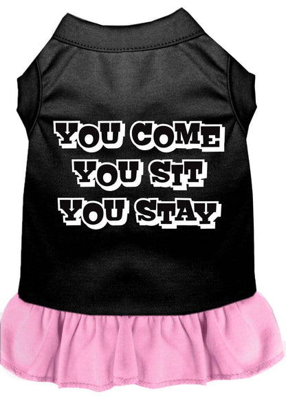 Pet Dress "You Come, You Sit, You Stay"