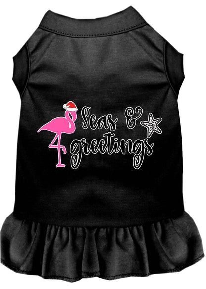 Christmas Pet Dress Screen Printed, "Seas and Greetings"