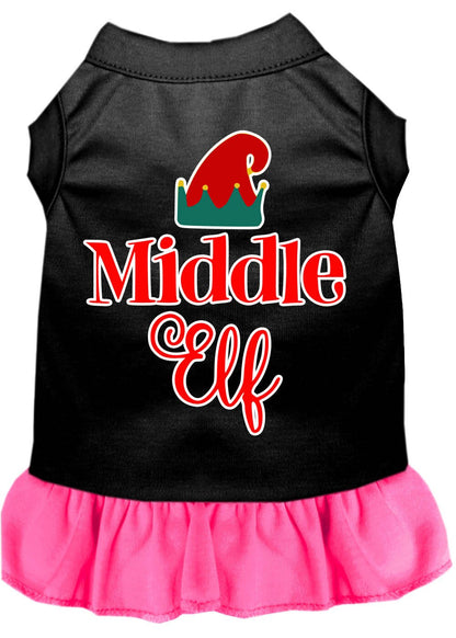 Christmas Pet Dress Screen Printed, "Middle Elf"